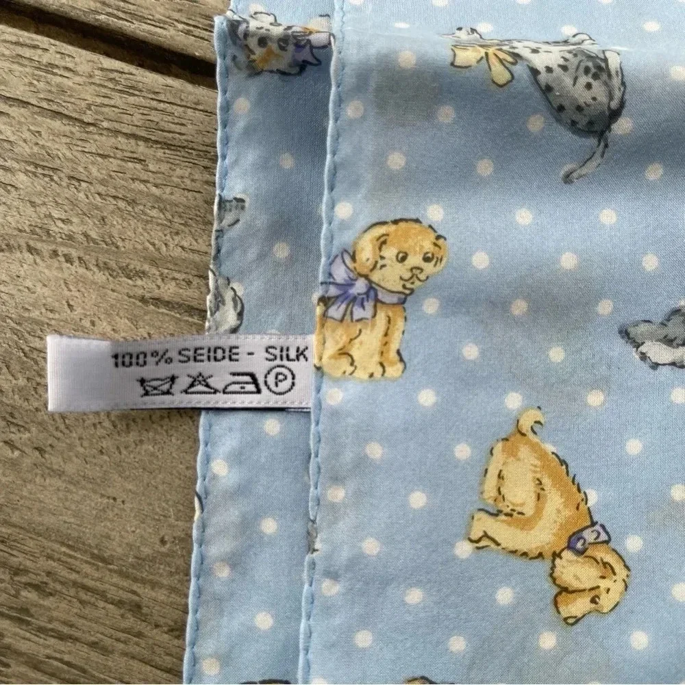Codella Assorted Puppies Pure Silk Scarf